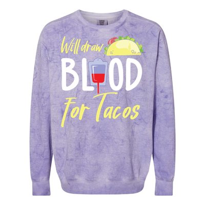 Phlebotomist Shirts Funny Taco Lover Phlebotomy Gift Colorblast Crewneck Sweatshirt