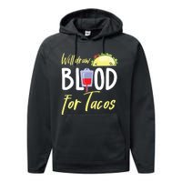 Phlebotomist Shirts Funny Taco Lover Phlebotomy Gift Performance Fleece Hoodie