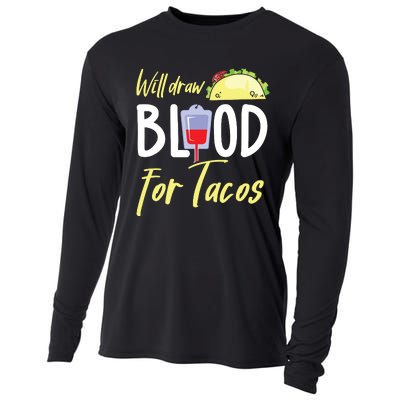 Phlebotomist Shirts Funny Taco Lover Phlebotomy Gift Cooling Performance Long Sleeve Crew