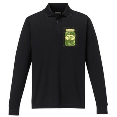 Pickle Slut Funny Pickle Slut Who Loves Pickles Apaprel Performance Long Sleeve Polo