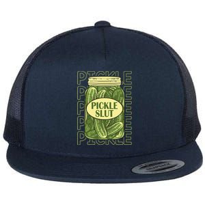 Pickle Slut Funny Pickle Slut Who Loves Pickles Apaprel Flat Bill Trucker Hat