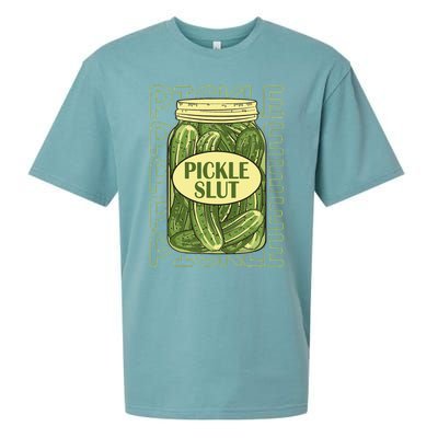 Pickle Slut Funny Pickle Slut Who Loves Pickles Apaprel Sueded Cloud Jersey T-Shirt