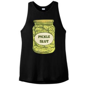 pickle slut funny canned pickles Ladies PosiCharge Tri-Blend Wicking Tank