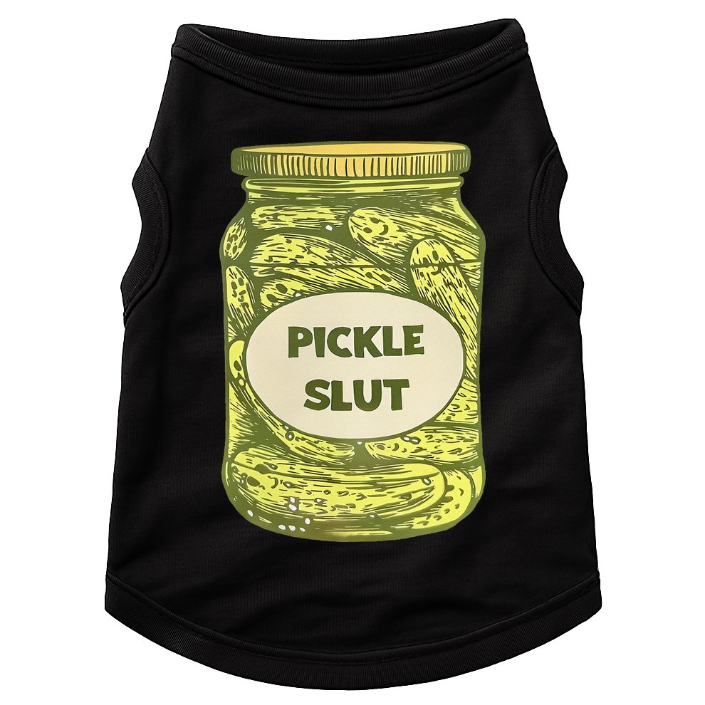 pickle slut funny canned pickles Doggie Tank