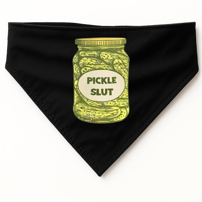 pickle slut funny canned pickles USA-Made Doggie Bandana