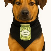 pickle slut funny canned pickles USA-Made Doggie Bandana
