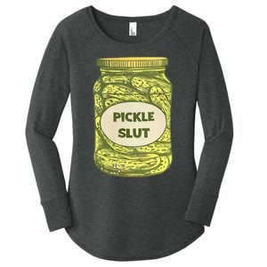 pickle slut funny canned pickles Women's Perfect Tri Tunic Long Sleeve Shirt