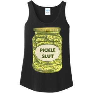 pickle slut funny canned pickles Ladies Essential Tank