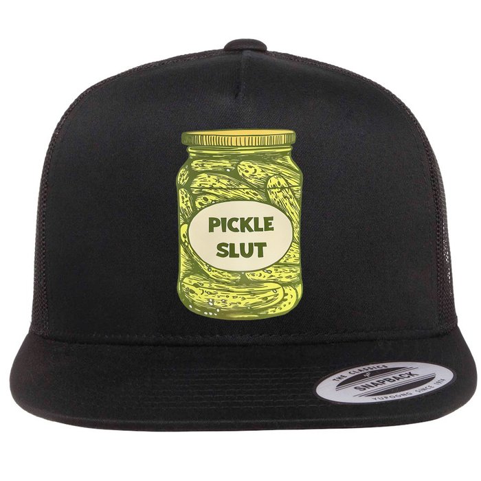 pickle slut funny canned pickles Flatbill Hat