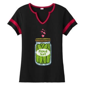 Pickle Slut For Dill And Pickle Lover Ladies Halftime Notch Neck Tee