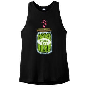 Pickle Slut For Dill And Pickle Lover Ladies PosiCharge Tri-Blend Wicking Tank