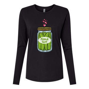 Pickle Slut For Dill And Pickle Lover Womens Cotton Relaxed Long Sleeve T-Shirt