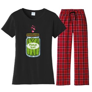 Pickle Slut For Dill And Pickle Lover Women's Flannel Pajama Set