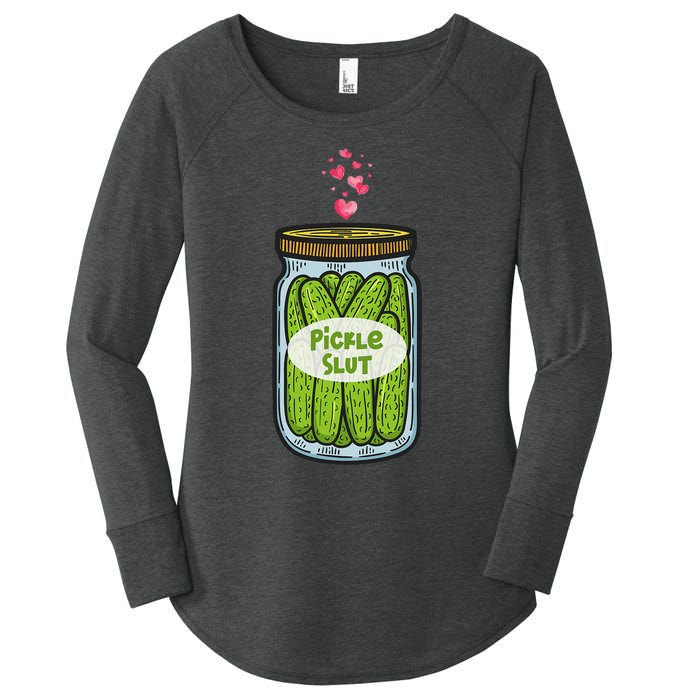 Pickle Slut For Dill And Pickle Lover Women's Perfect Tri Tunic Long Sleeve Shirt