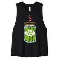 Pickle Slut For Dill And Pickle Lover Women's Racerback Cropped Tank