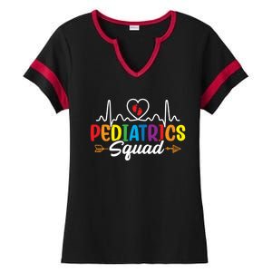 Pediatrics Squad Funny Nursing Pediatrician Doctor Nurse Gift Ladies Halftime Notch Neck Tee