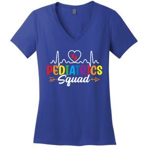 Pediatrics Squad Funny Nursing Pediatrician Doctor Nurse Gift Women's V-Neck T-Shirt