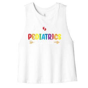 Pediatrics Squad Funny Nursing Pediatrician Doctor Nurse Gift Women's Racerback Cropped Tank