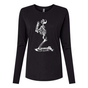 Praying Skeleton Funny Cool Morbid Prayer Design Womens Cotton Relaxed Long Sleeve T-Shirt