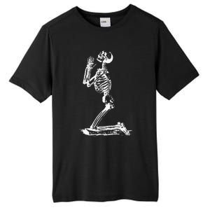 Praying Skeleton Funny Cool Morbid Prayer Design Tall Fusion ChromaSoft Performance T-Shirt