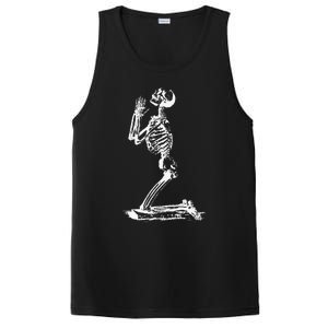 Praying Skeleton Funny Cool Morbid Prayer Design PosiCharge Competitor Tank