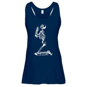 Praying Skeleton Funny Cool Morbid Prayer Design Ladies Essential Flowy Tank