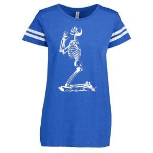 Praying Skeleton Funny Cool Morbid Prayer Design Enza Ladies Jersey Football T-Shirt