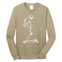 Praying Skeleton Funny Cool Morbid Prayer Design Long Sleeve Shirt