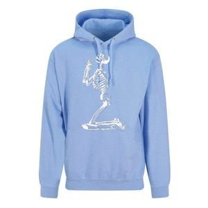 Praying Skeleton Funny Cool Morbid Prayer Design Unisex Surf Hoodie