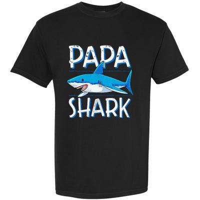 Papa Shark Family Matching Dad Daddy Jawsome Garment-Dyed Heavyweight T-Shirt