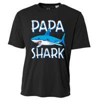 Papa Shark Family Matching Dad Daddy Jawsome Cooling Performance Crew T-Shirt