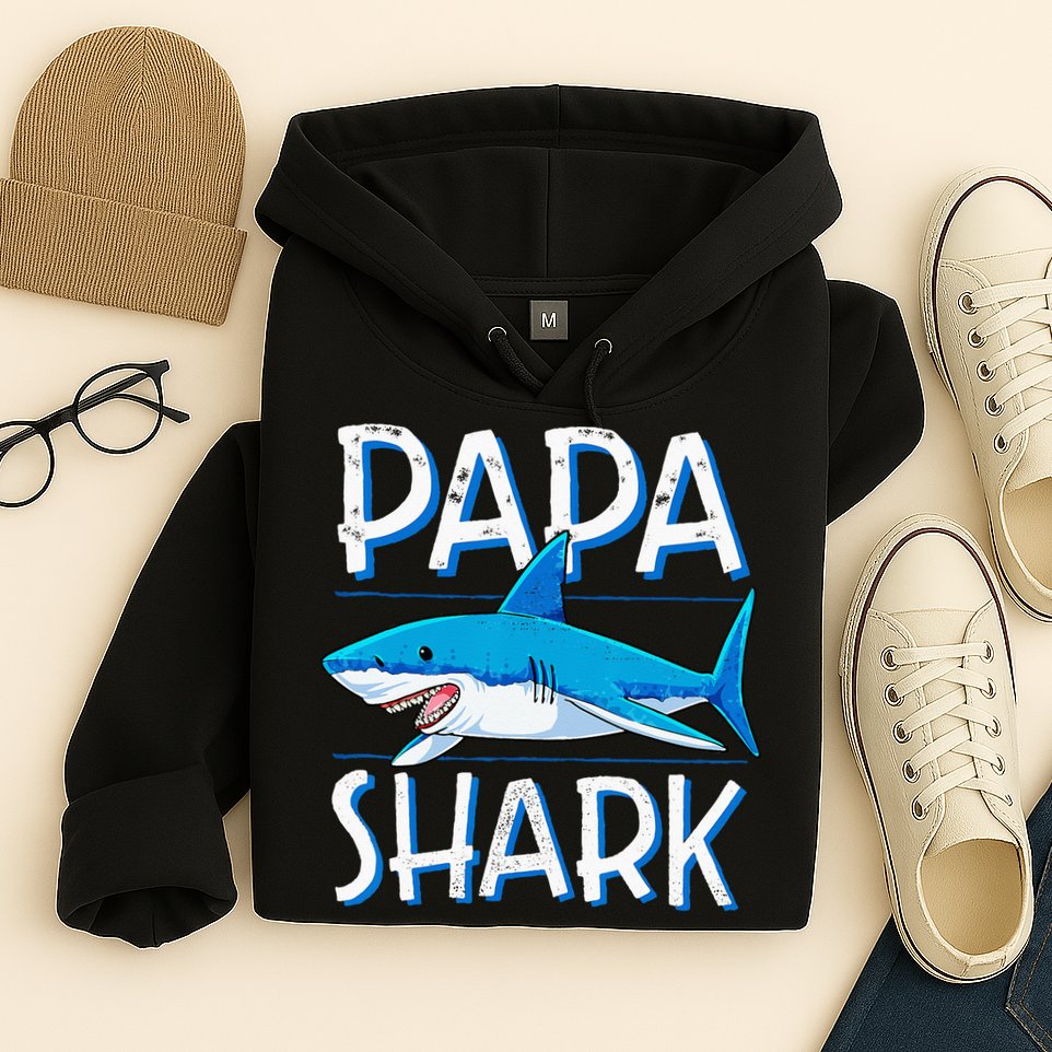 Papa Shark Family Matching Dad Daddy Jawsome Hoodie