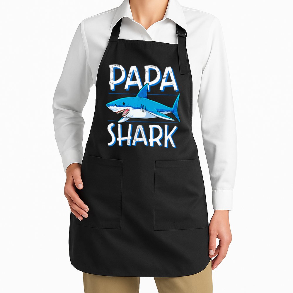 Papa Shark Family Matching Dad Daddy Jawsome Apron