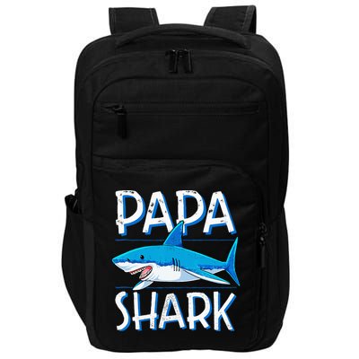 Papa Shark Family Matching Dad Daddy Jawsome Impact Tech Backpack