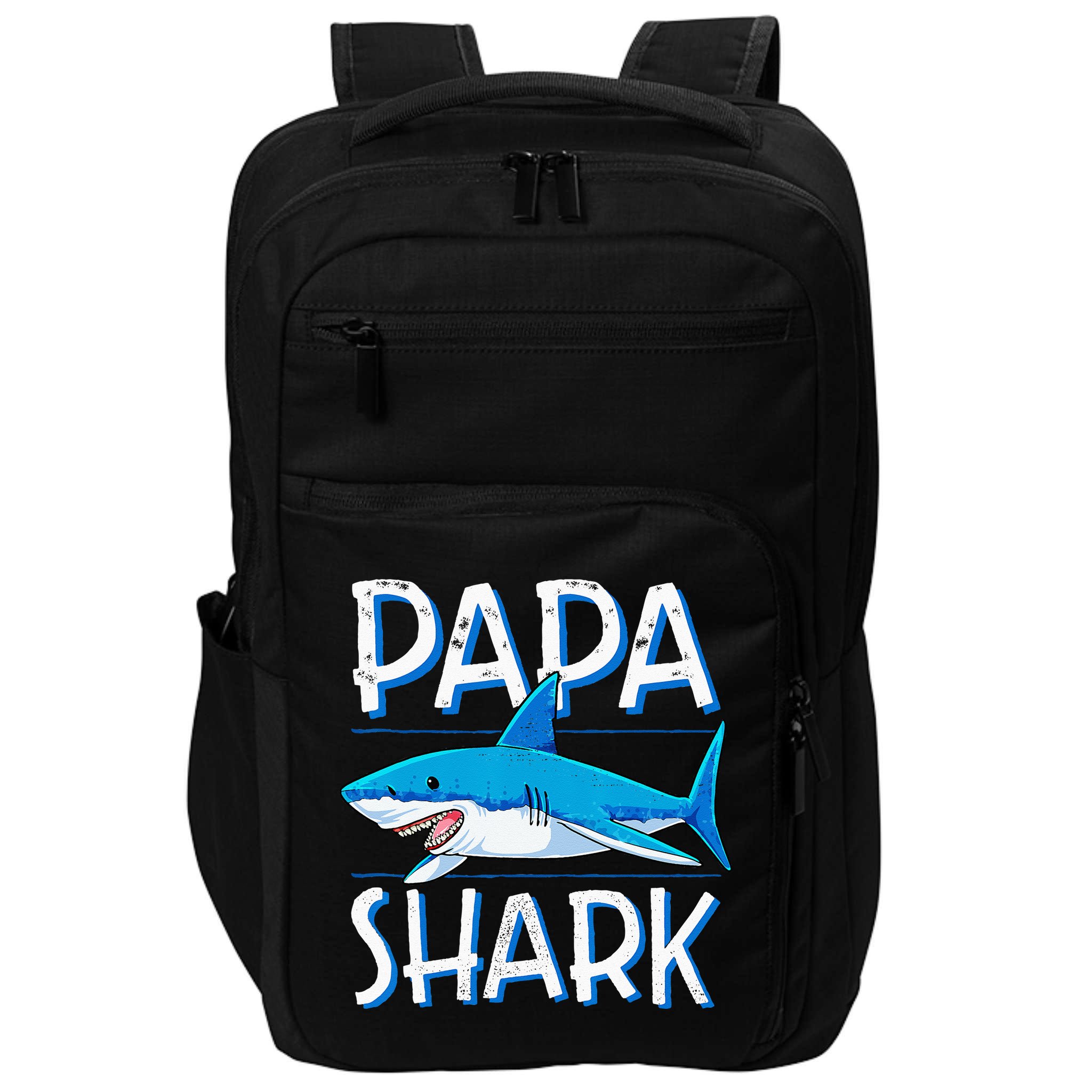 Papa Shark Family Matching Dad Daddy Jawsome Impact Tech Backpack