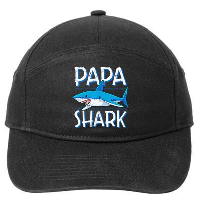 Papa Shark Family Matching Dad Daddy Jawsome 7-Panel Snapback Hat