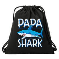 Papa Shark Family Matching Dad Daddy Jawsome Drawstring Bag