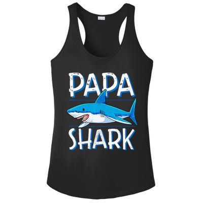 Papa Shark Family Matching Dad Daddy Jawsome Ladies PosiCharge Competitor Racerback Tank