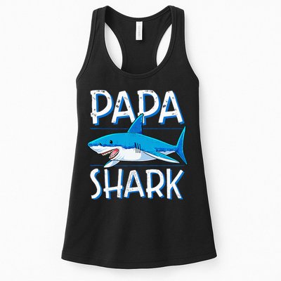 Papa Shark Family Matching Dad Daddy Jawsome Womens Tank Top