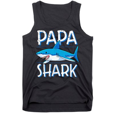 Papa Shark Family Matching Dad Daddy Jawsome Tank Top