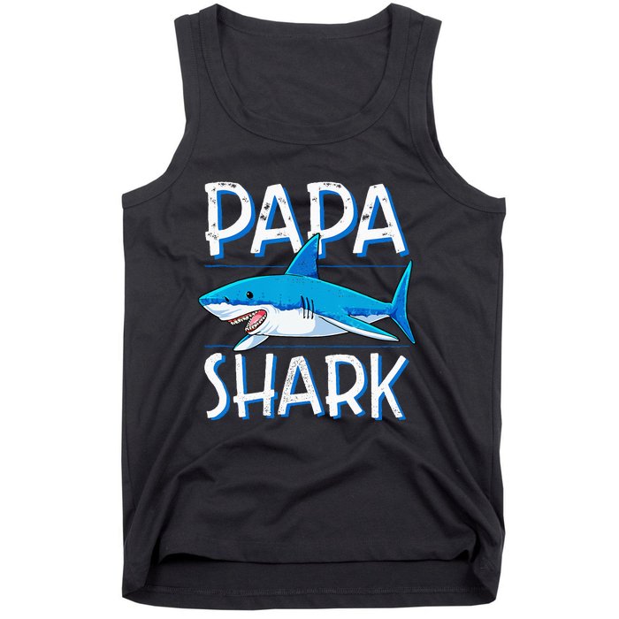 Papa Shark Family Matching Dad Daddy Jawsome Tank Top