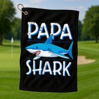 Papa Shark Family Matching Dad Daddy Jawsome Golf Towel
