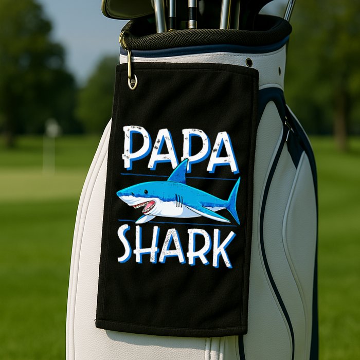 Papa Shark Family Matching Dad Daddy Jawsome Golf Towel