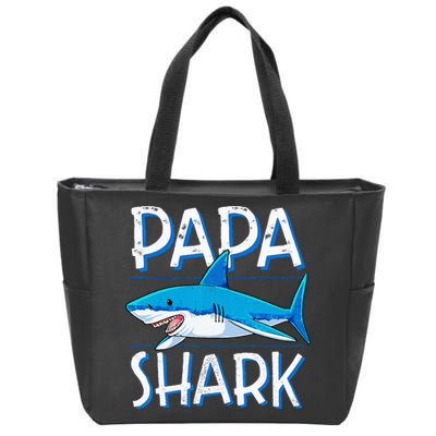 Papa Shark Family Matching Dad Daddy Jawsome Zip Tote Bag