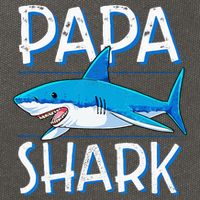 Papa Shark Family Matching Dad Daddy Jawsome Cotton Canvas Backpack