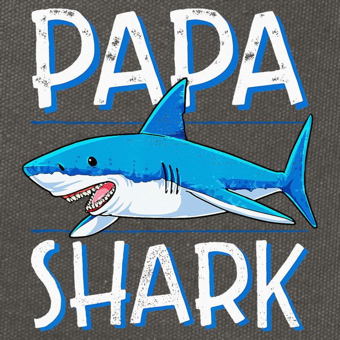 Papa Shark Family Matching Dad Daddy Jawsome Cotton Canvas Backpack