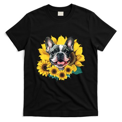 Preppy Sunflower Frenchie T-Shirt