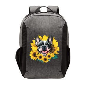 Preppy Sunflower Frenchie Vector Backpack