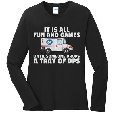 Postal Service For Mailman Us Postman Worker Ladies Long Sleeve Shirt