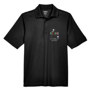 Problem Solving Funny Math Teacher 100 Days Of School Funny Gift Men's Origin Performance Pique Polo